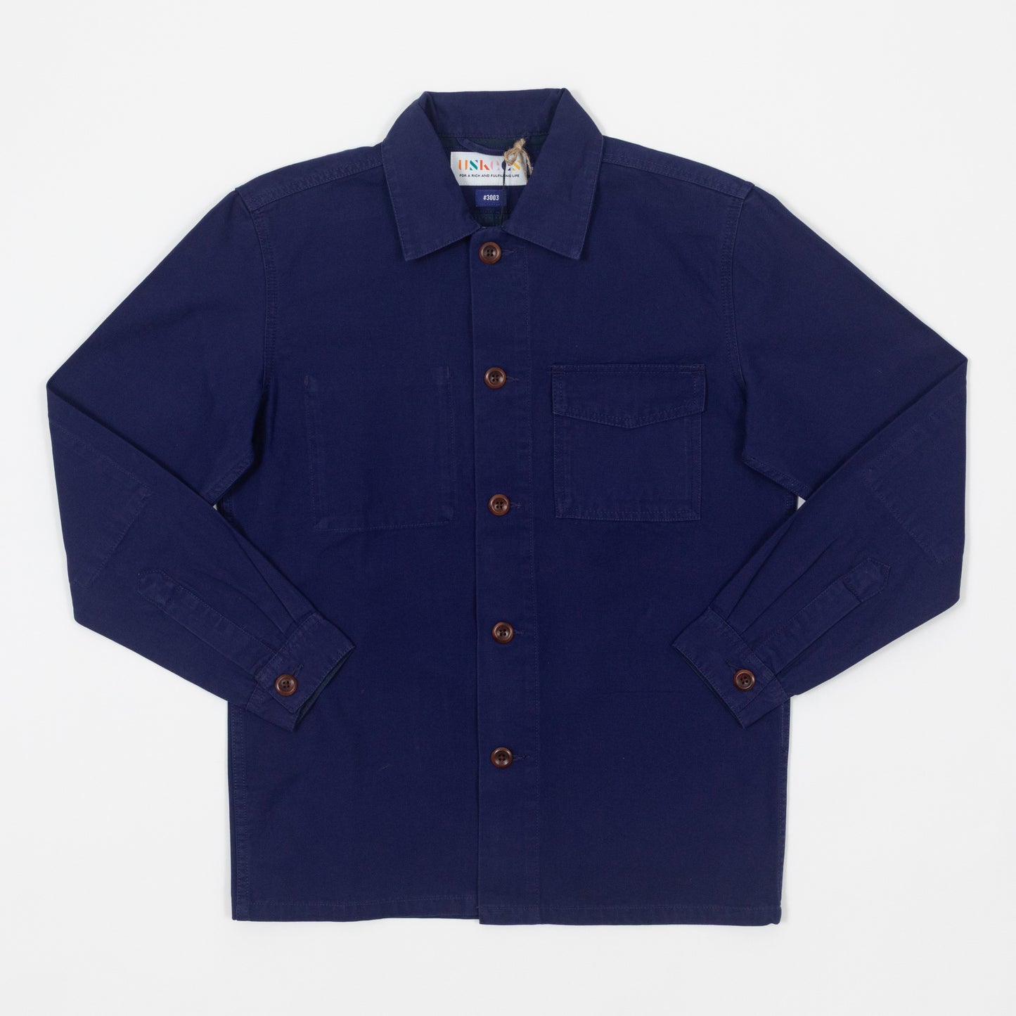 USKEES Long Sleeve Workshirt in DEEP INDIGO