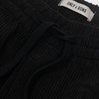 ONLY & SONS Sinus Loose Fit Wide Leg Corduroy Pant in BLACK