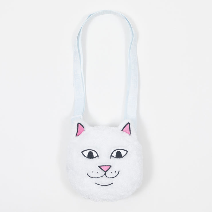 RIPNDIP Lord Nermal Sherpa Crossbody Bag in WHITE