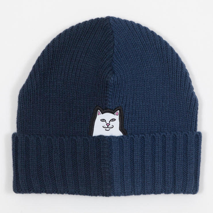 RIPNDIP Lord Nermal Two Toned Beanie in BLUE & NAVY