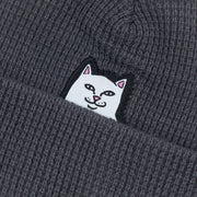 RIPNDIP Lord Nermal Waffle Knit Beanie in GREY