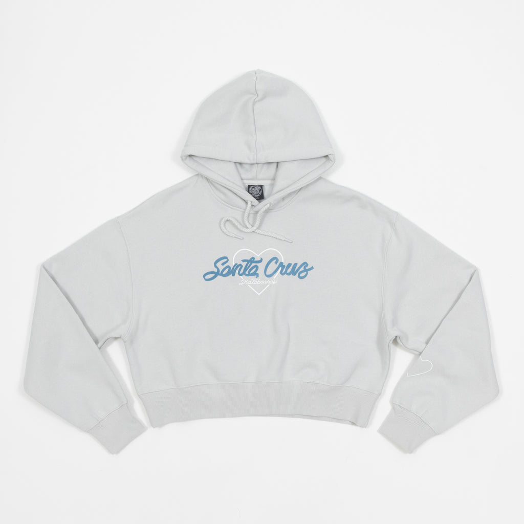 WOMENS SANTA CRUZ Love Script Hoodie in GREY