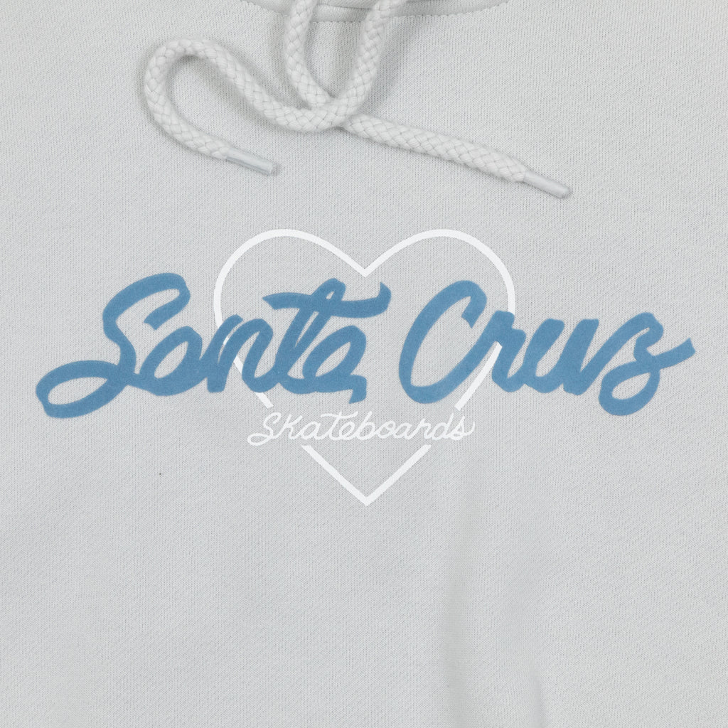 WOMENS SANTA CRUZ Love Script Hoodie in GREY