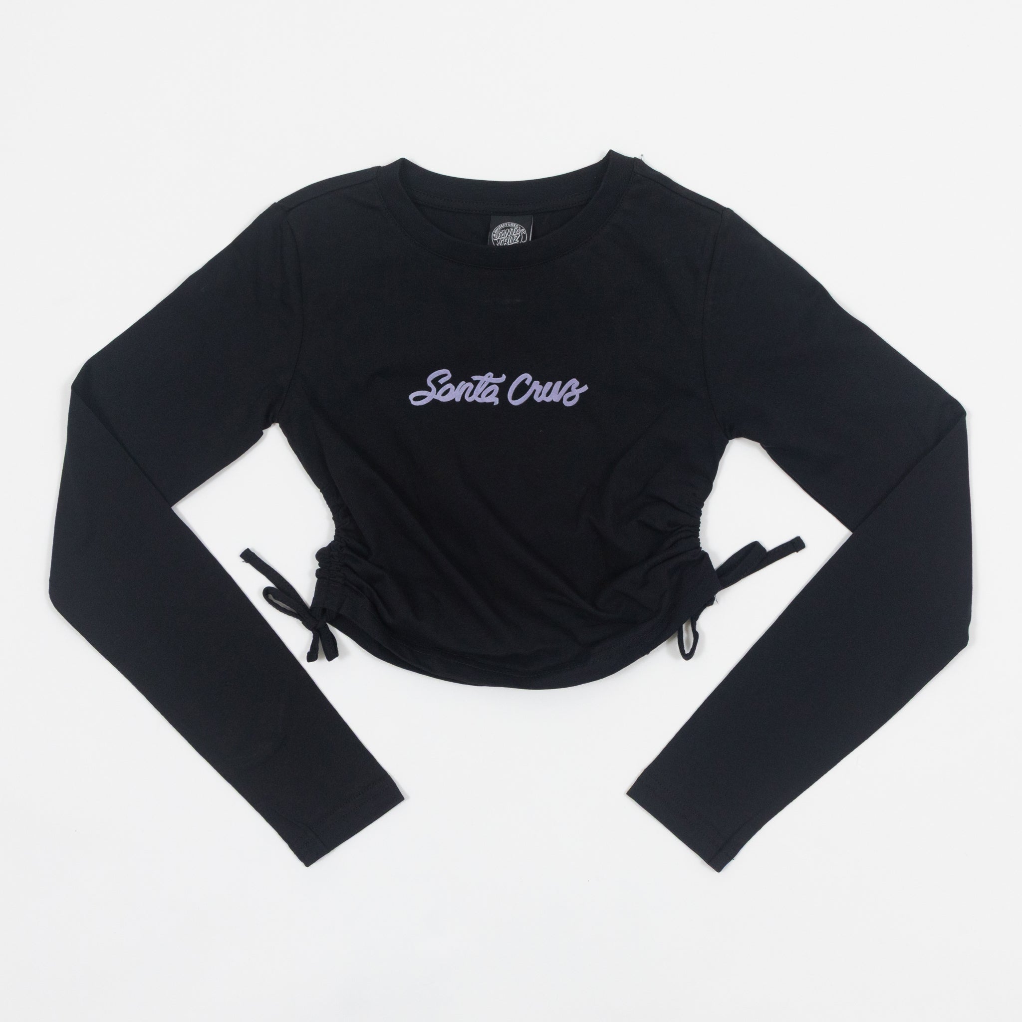 WOMENS SANTA CRUZ Love Script Long Sleeve Top in BLACK