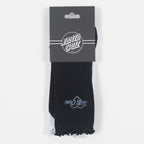 Womens SANTA CRUZ Love Script Socks in BLACK & WHITE