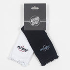 Womens SANTA CRUZ Love Script Socks in BLACK & WHITE