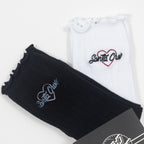 Womens SANTA CRUZ Love Script Socks in BLACK & WHITE