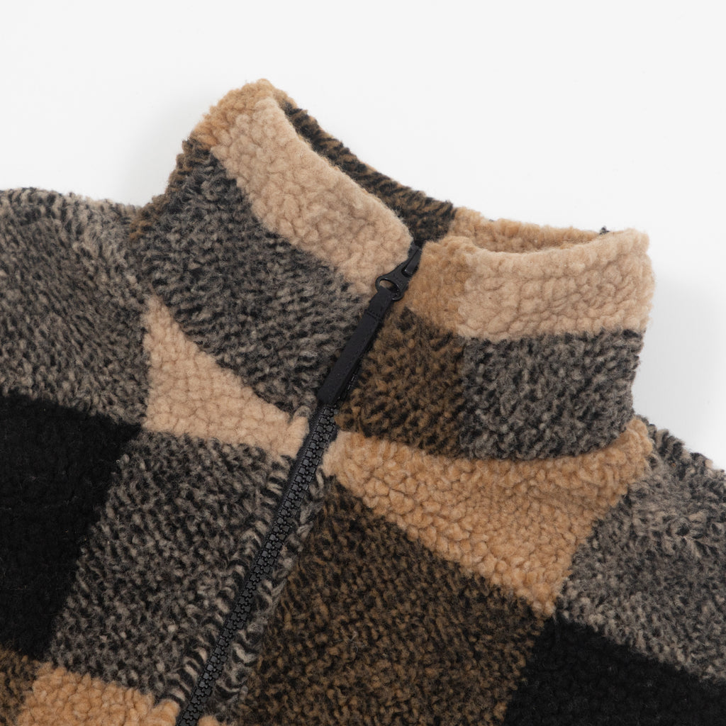 Womens KAVU Loven Check Fleece Jacket in HILLTOP PLAID