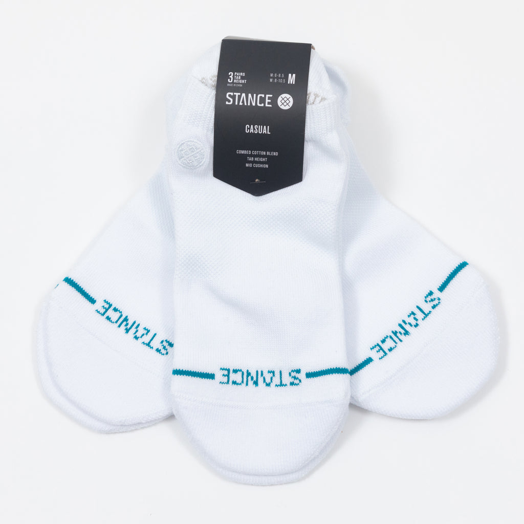 STANCE Low Tab 3 Pack Socks in WHITE