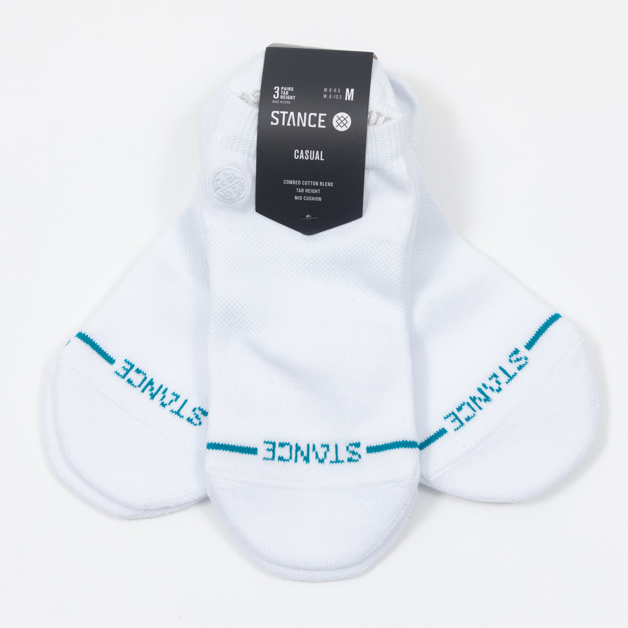 STANCE Low Tab 3 Pack Socks in WHITE