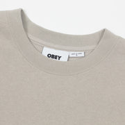 OBEY Lowercase Crew Sweatshirt in GREY