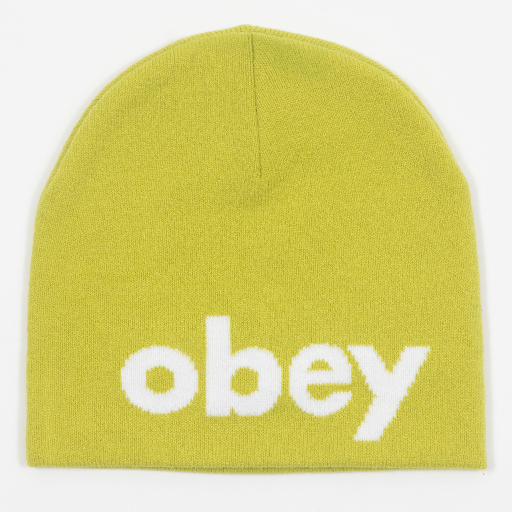 OBEY Lowercase Beanie in YELLOW