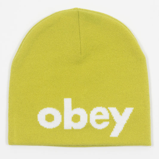 OBEY Lowercase Beanie in YELLOW