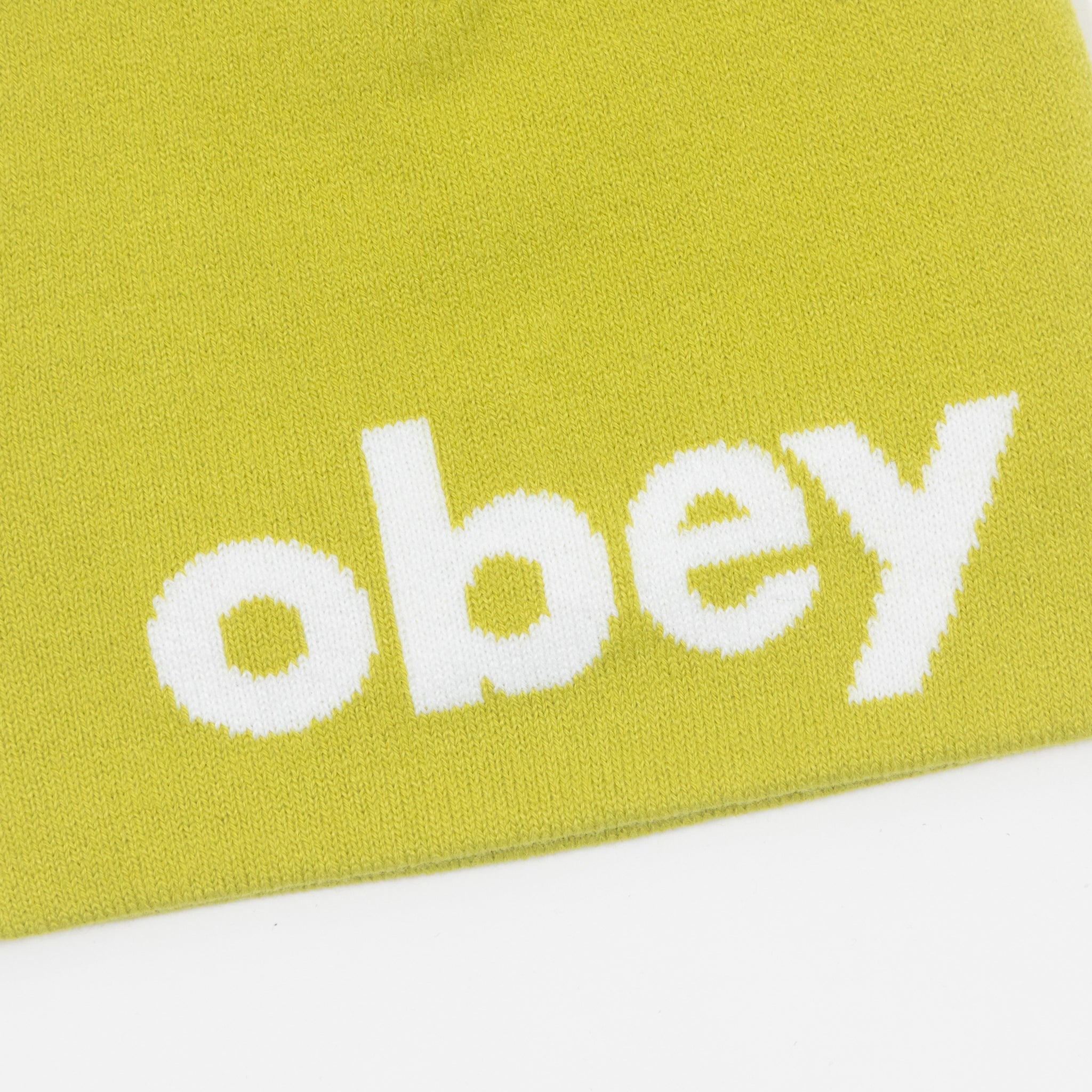 OBEY Lowercase Beanie in YELLOW