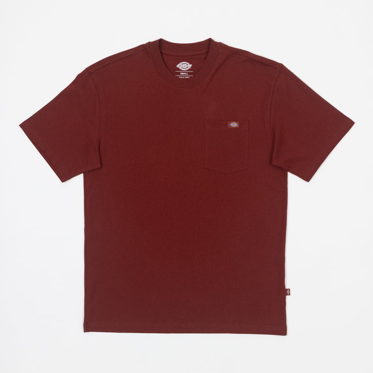 DICKIES Luray Chest Pocket T-Shirt in BRICK RED