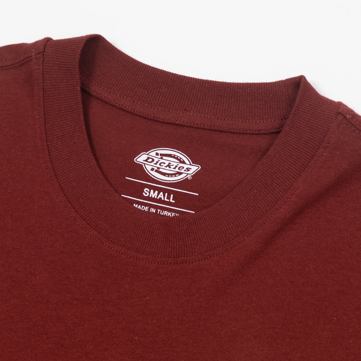 DICKIES Luray Chest Pocket T-Shirt in BRICK RED