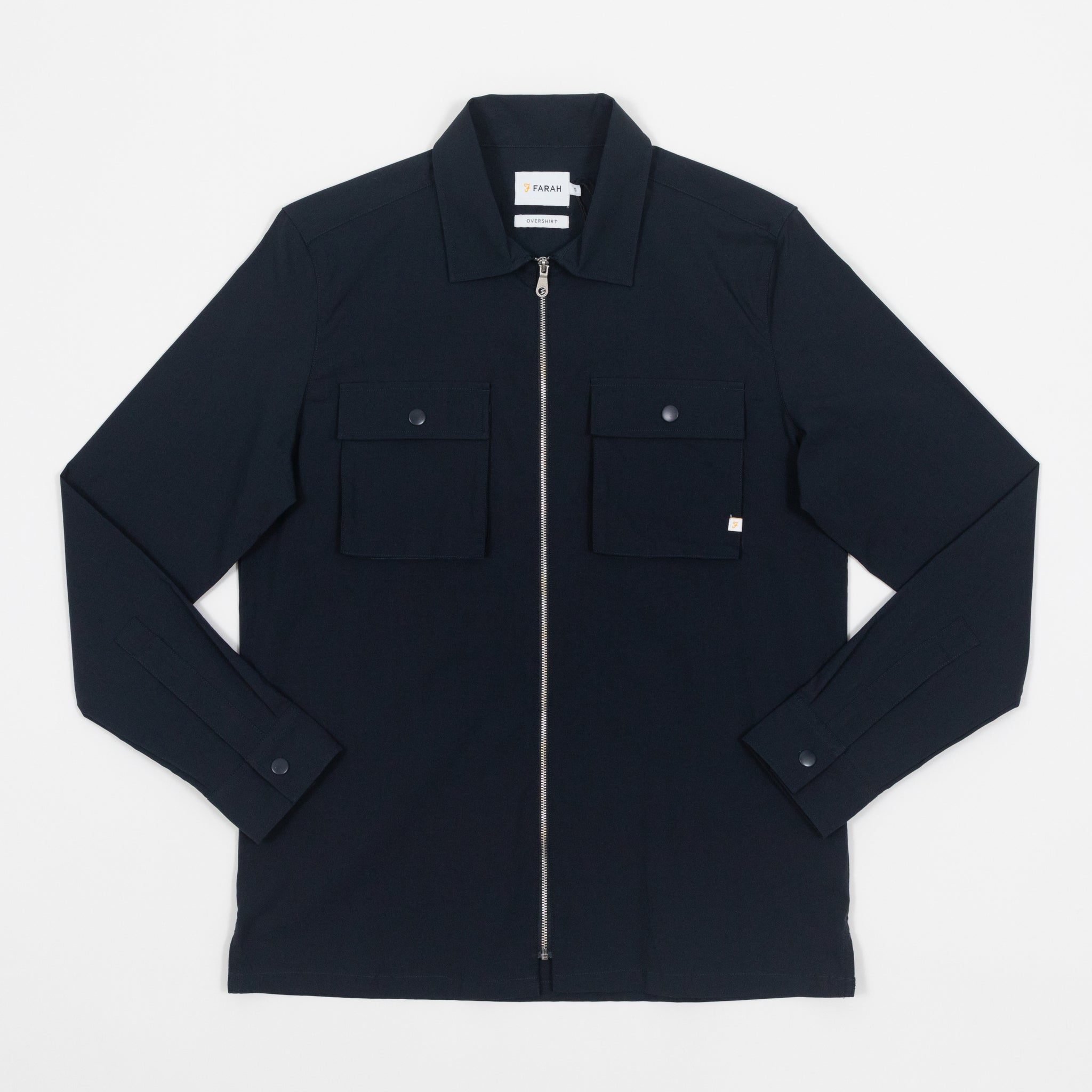 FARAH Lynden Full Zip Jacket in TRUE NAVY