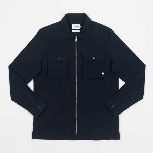 FARAH Lynden Full Zip Jacket in TRUE NAVY