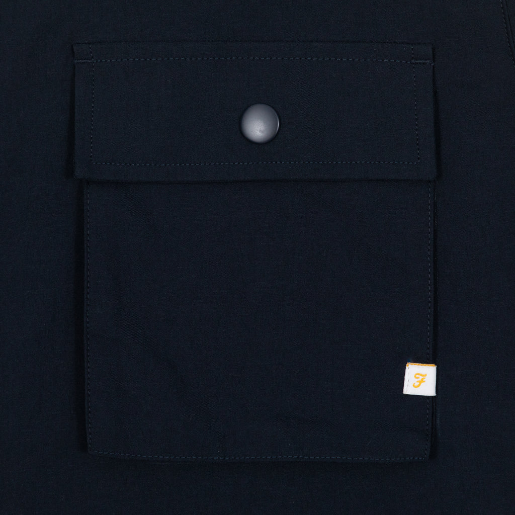 FARAH Lynden Full Zip Jacket in TRUE NAVY