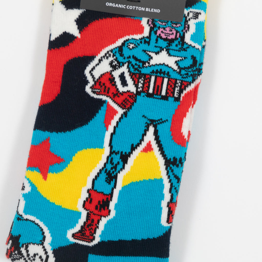 HAPPY SOCKS X MARVEL Captain America Socks in BLUE