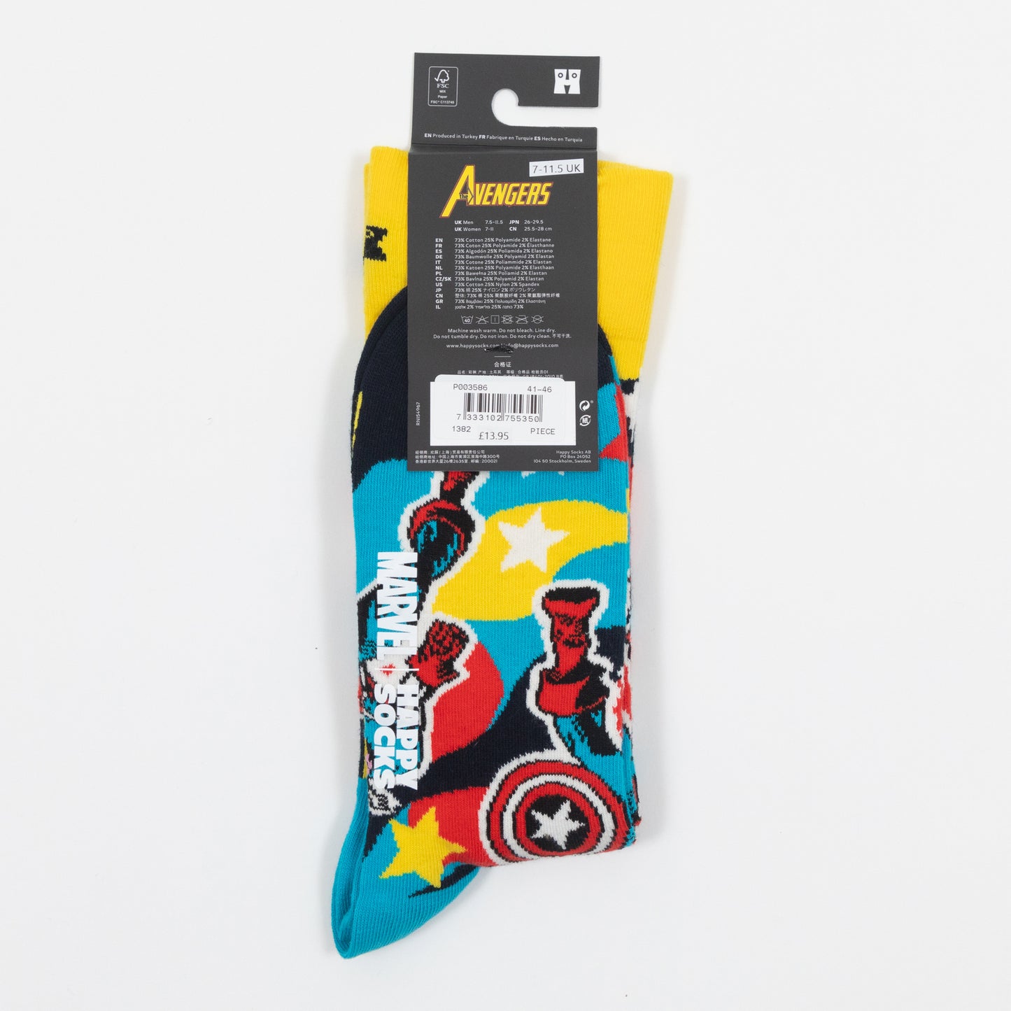 HAPPY SOCKS X MARVEL Captain America Socks in BLUE