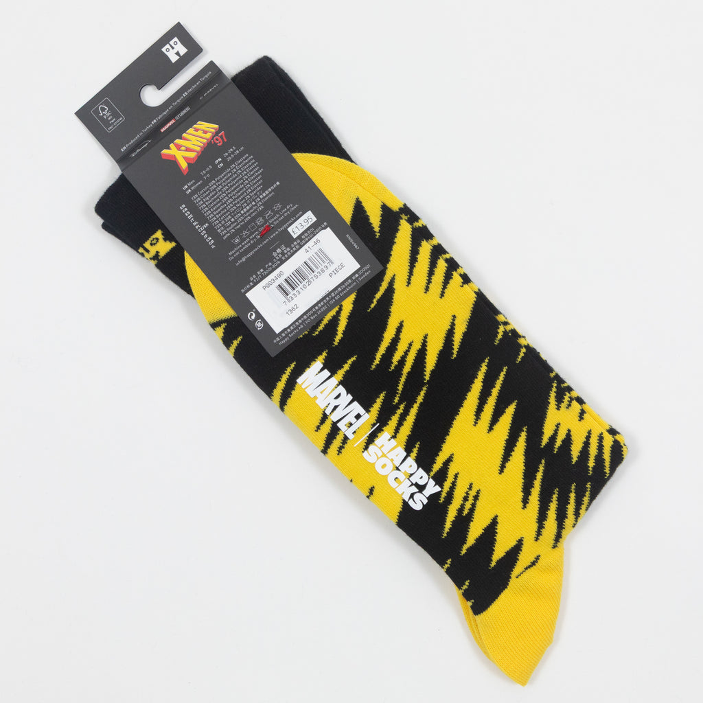 HAPPY SOCKS X MARVEL X-Men Wolverine Socks in BLACK