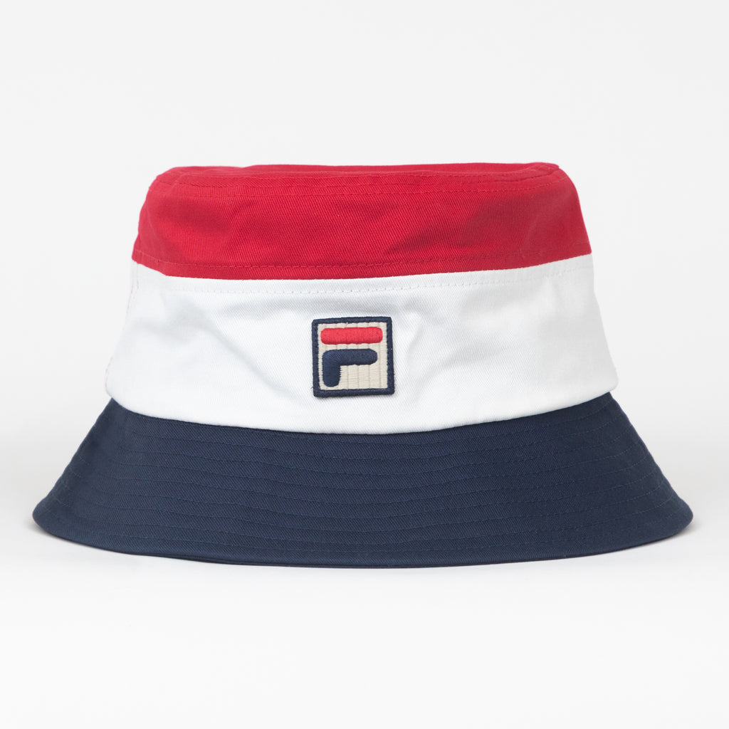 FILA Marco Bucket Hat in RED , WHITE & NAVY