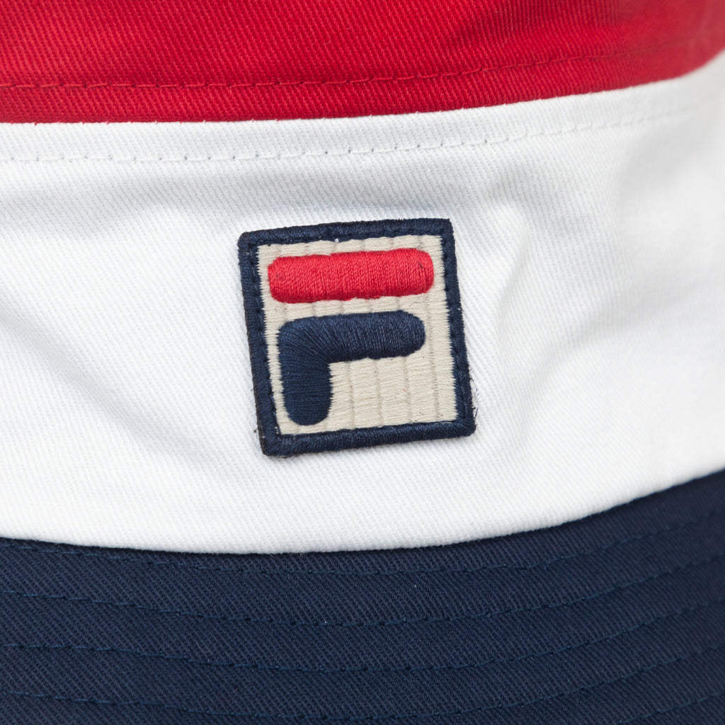 FILA Marco Bucket Hat in RED , WHITE & NAVY