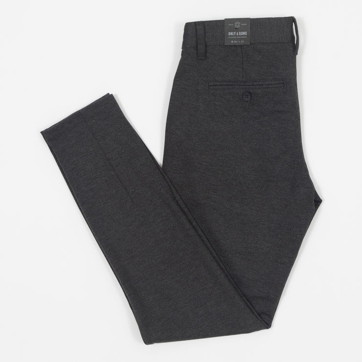 ONLY & SONS Mark Slim Tapered Fit Trousers in DARK GREY
