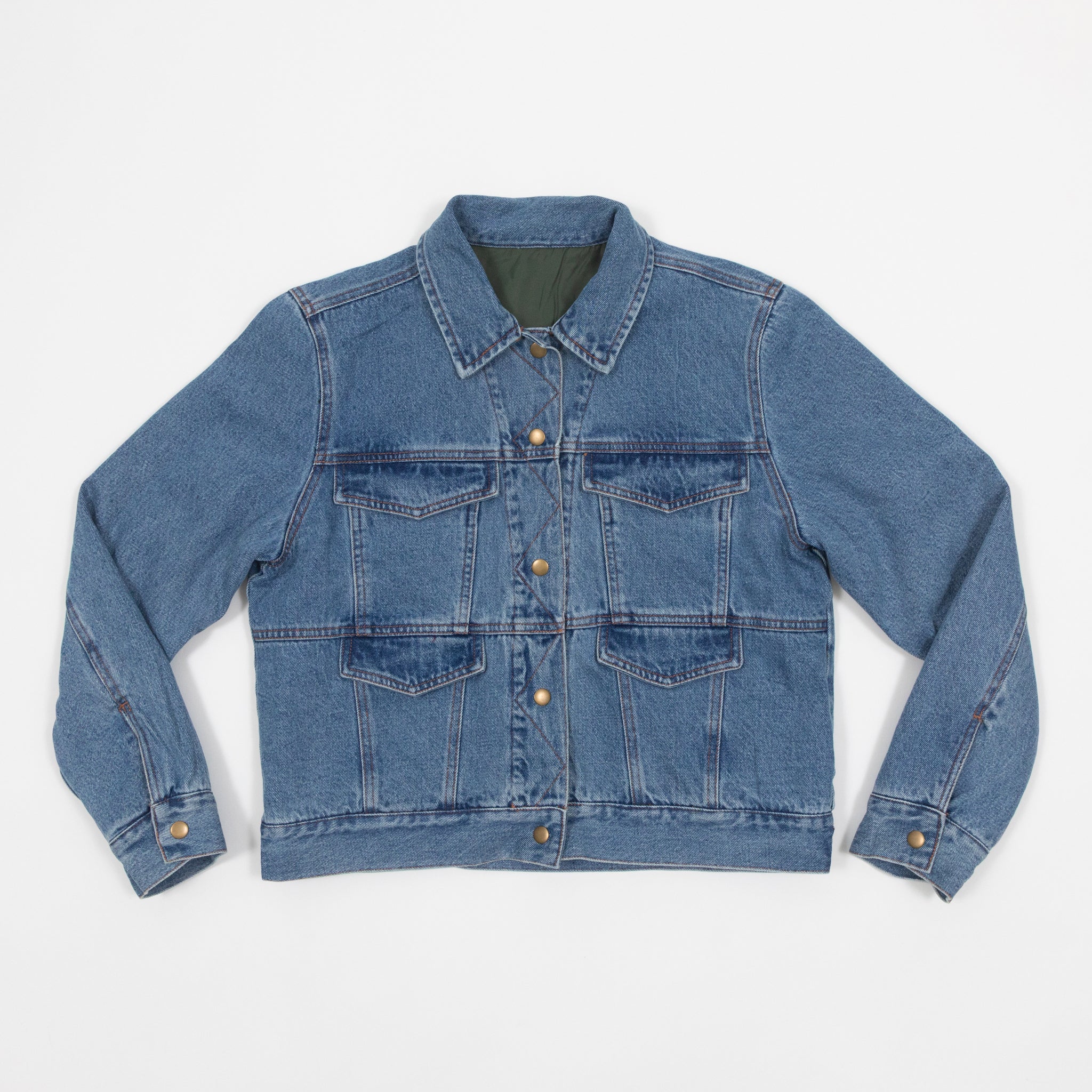 Womens DEUS EX MACHINA Marla Reversible Jacket in DENIM