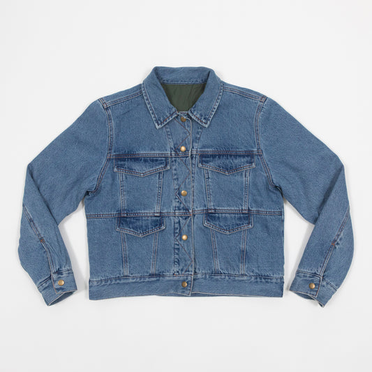 Womens DEUS EX MACHINA Marla Reversible Jacket in DENIM