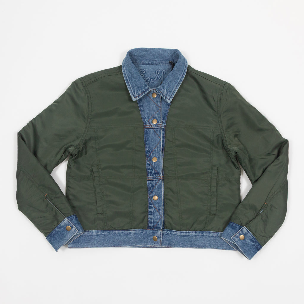 Womens DEUS EX MACHINA Marla Reversible Jacket in DENIM