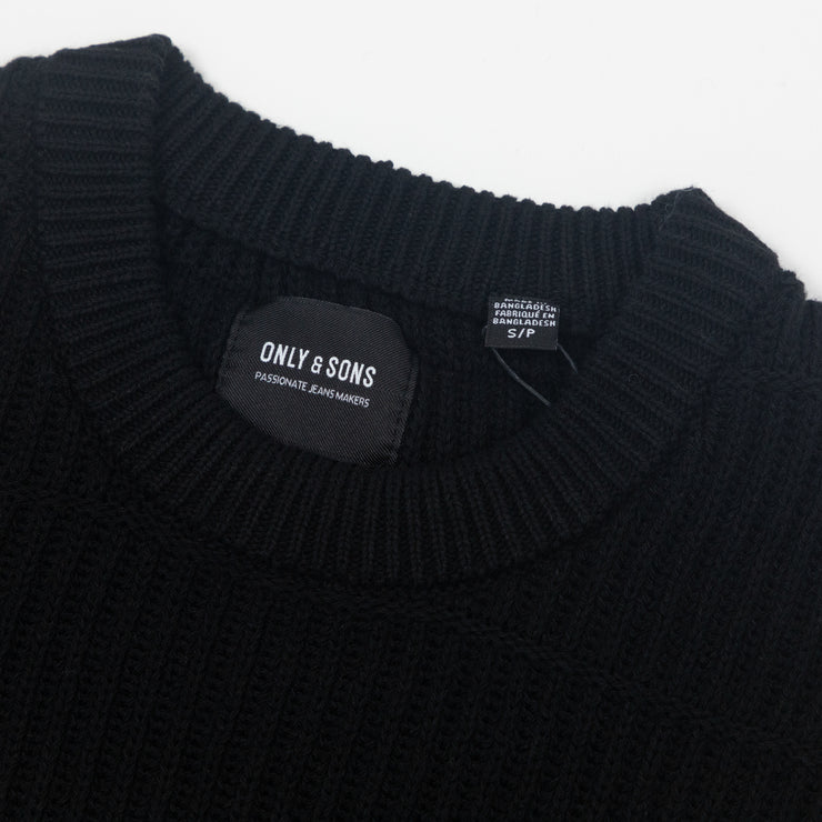 ONLY & SONS Knitted Jumper in BLACK
