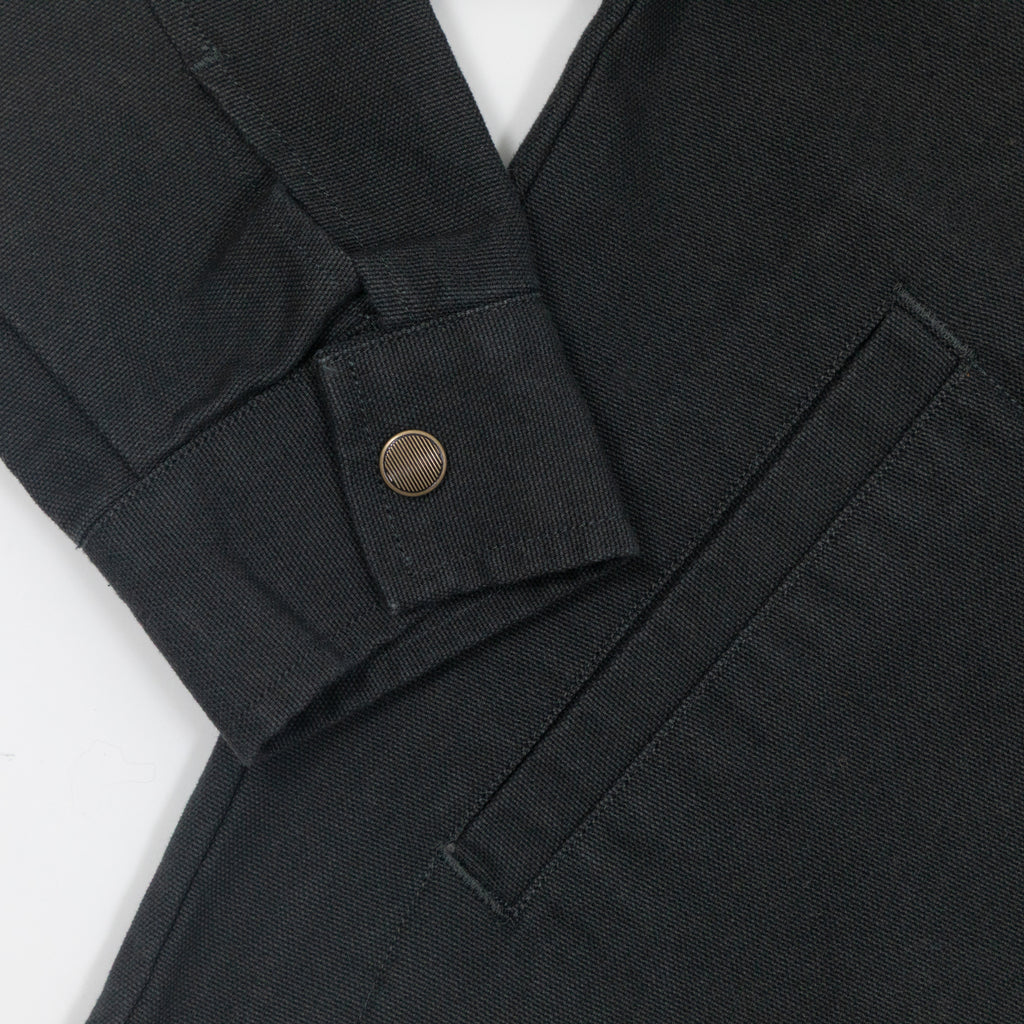 BRIXTON Mechanic Garage Zip Jacket in WASHED BLACK