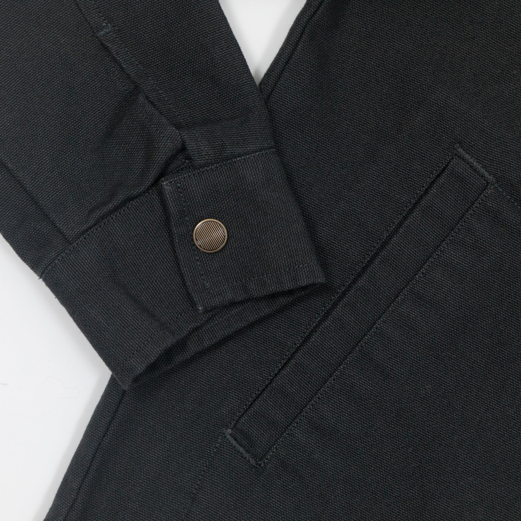 BRIXTON Mechanic Garage Zip Jacket in WASHED BLACK