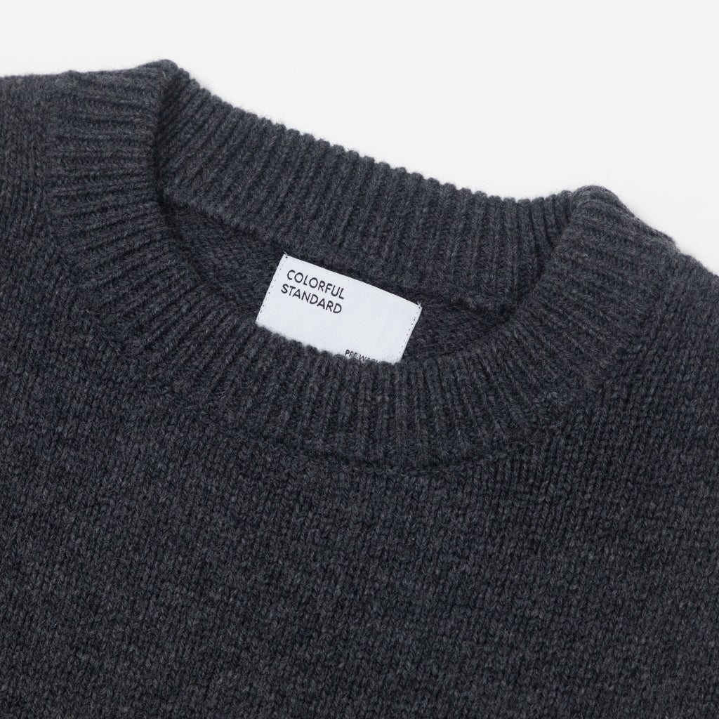 COLORFUL STANDARD Oversized Merino Wool Crew in LAVA GREY