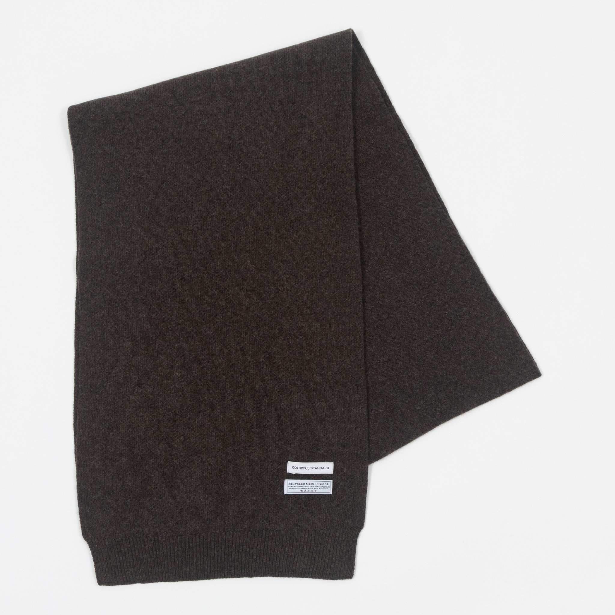 COLORFUL STANDARD Merino Wool Scarf in COFFEE BROWN