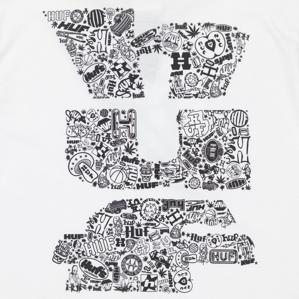 close up back graphic huf metablast tshirt