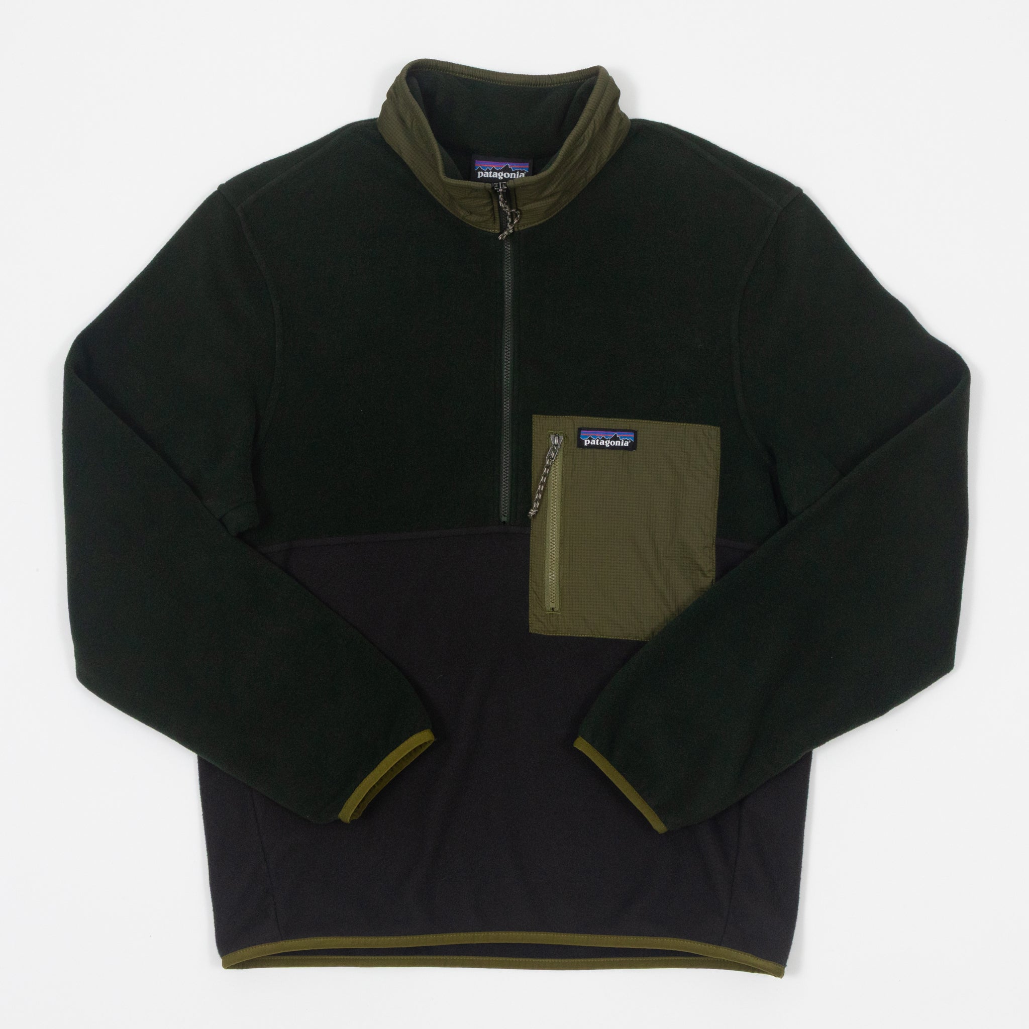 PATAGONIA Microdini 1/2 Zip Fleece in BLACK