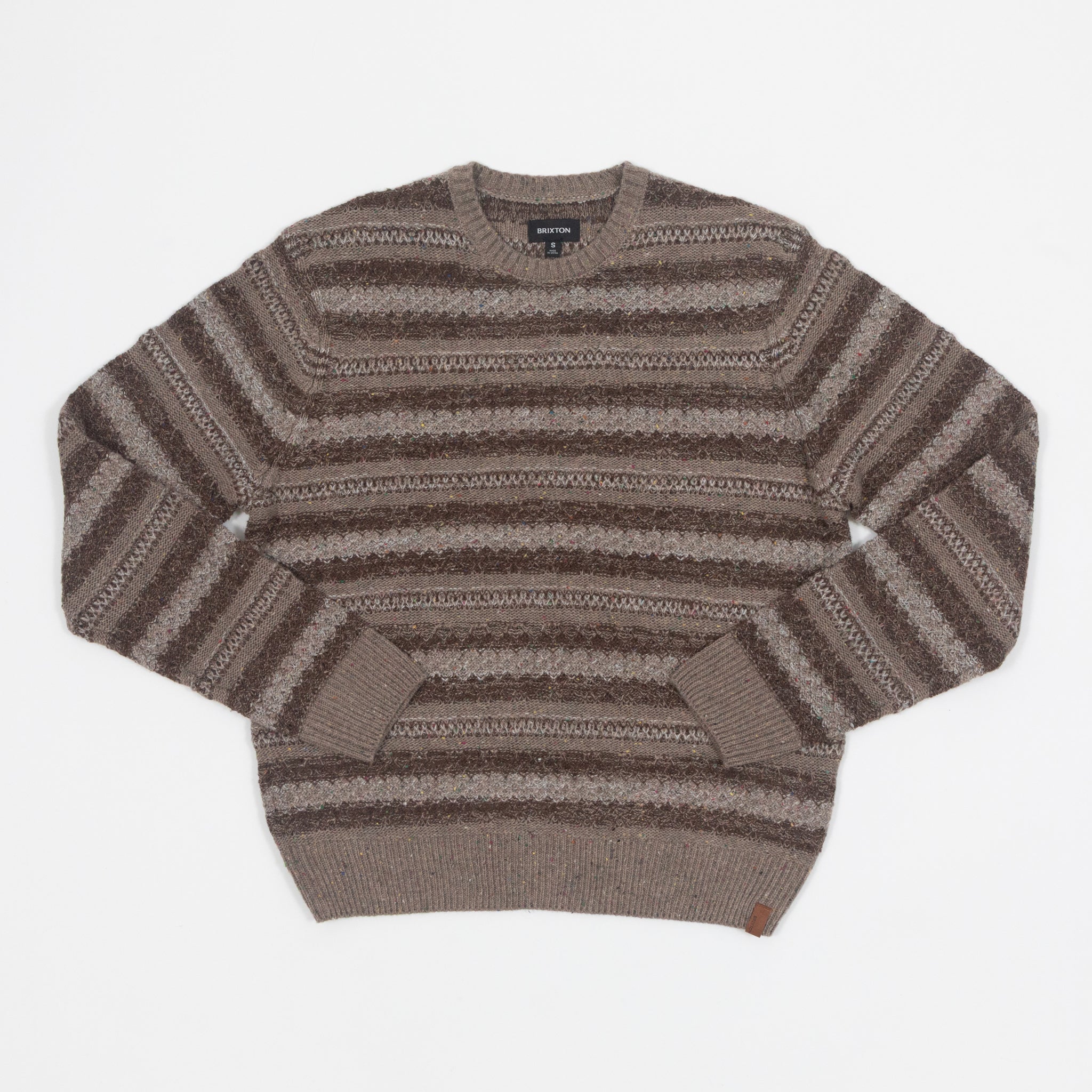 BRIXTON Midnight Crew Sweater in MULTI STRIPE