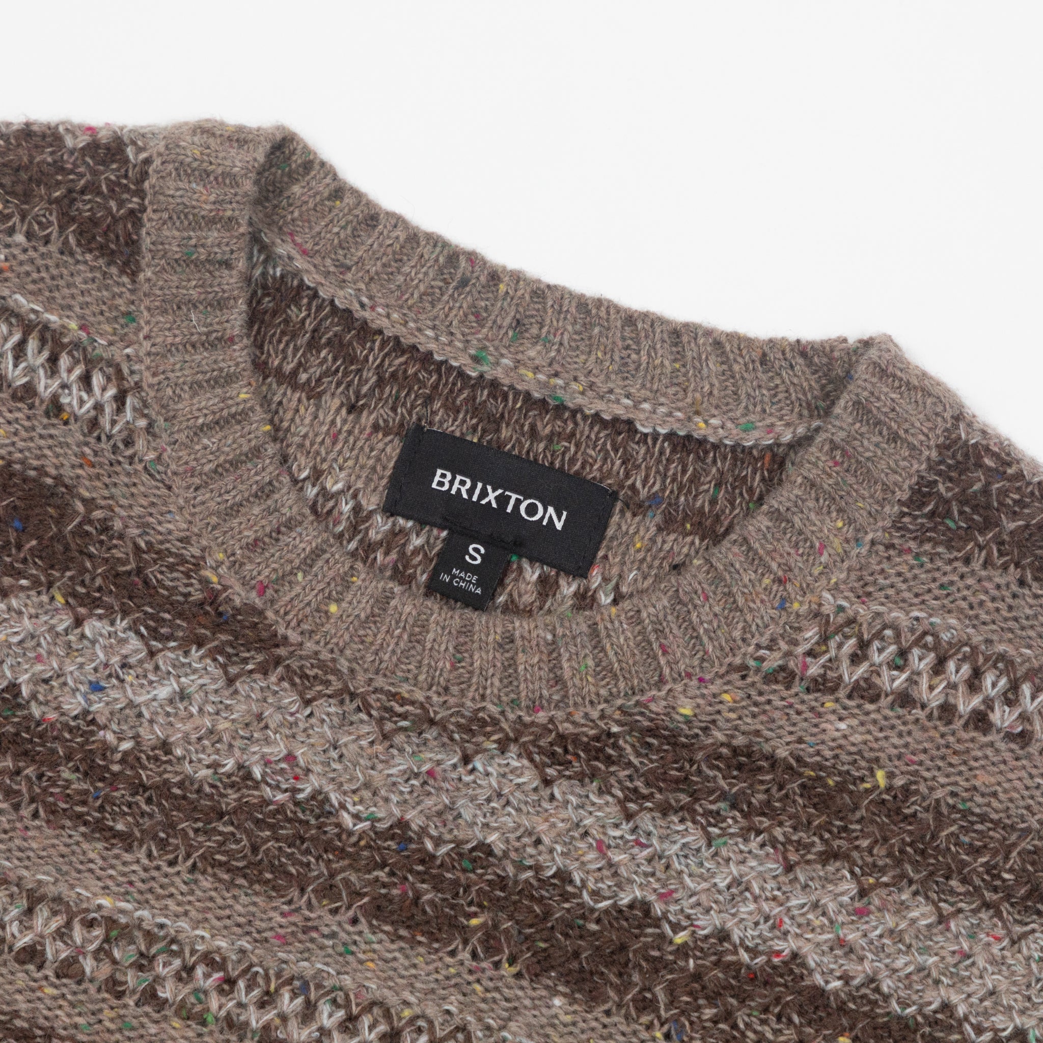 BRIXTON Midnight Crew Sweater in MULTI STRIPE