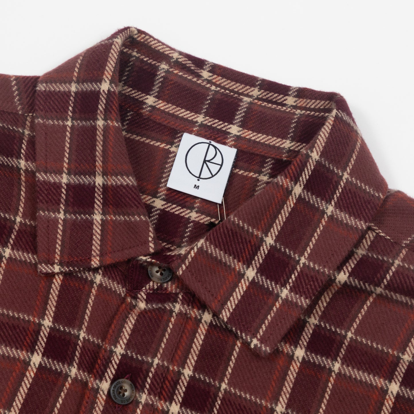 POLAR SKATE CO. Mike Flannel Overshirt in OXBLOOD CHECK