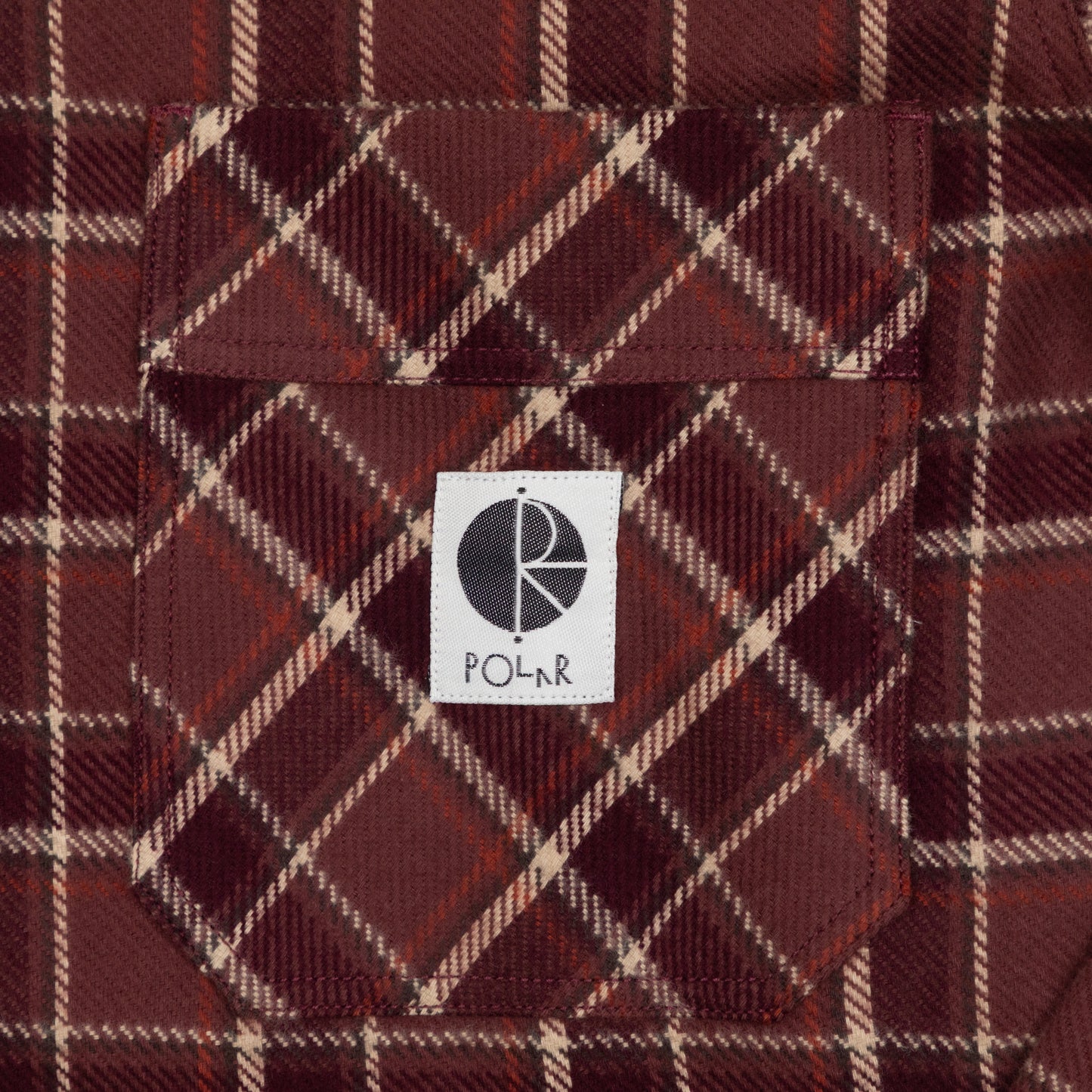 POLAR SKATE CO. Mike Flannel Overshirt in OXBLOOD CHECK