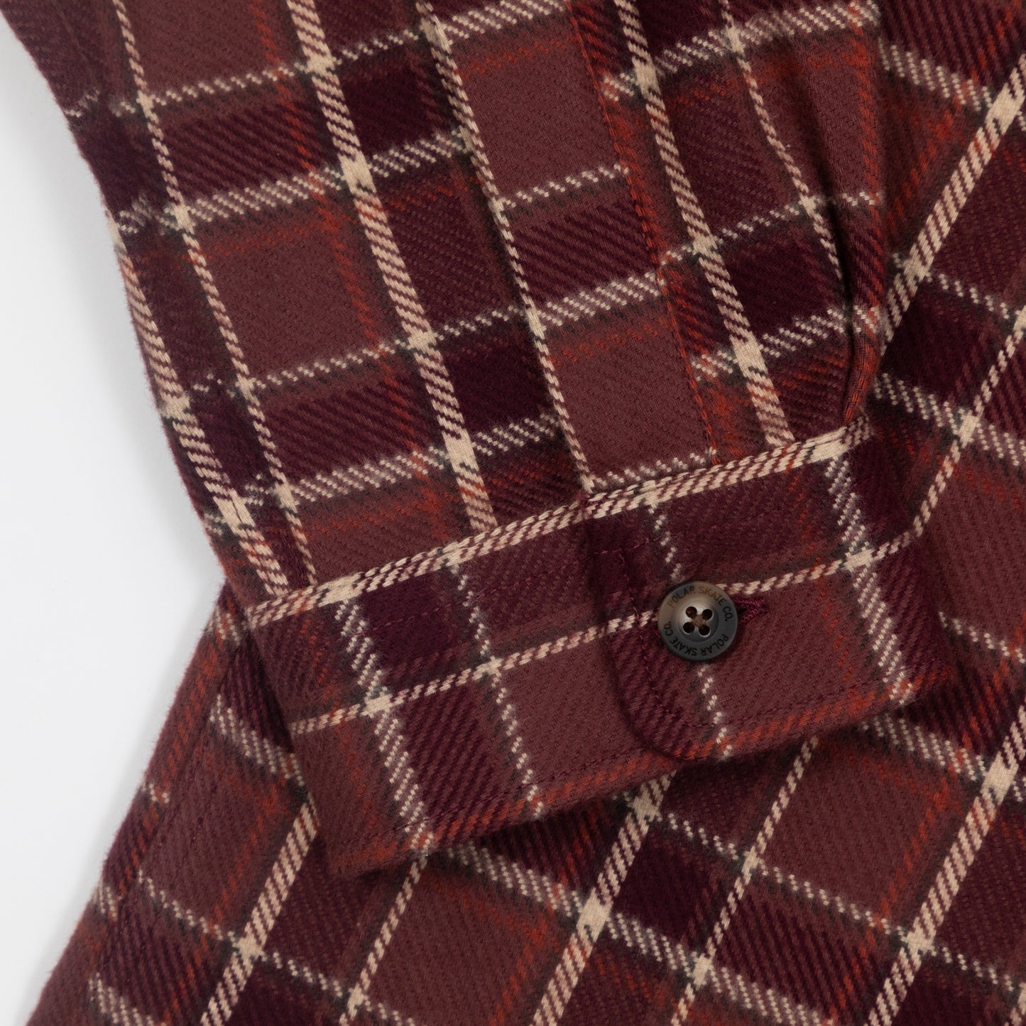POLAR SKATE CO. Mike Flannel Overshirt in OXBLOOD CHECK