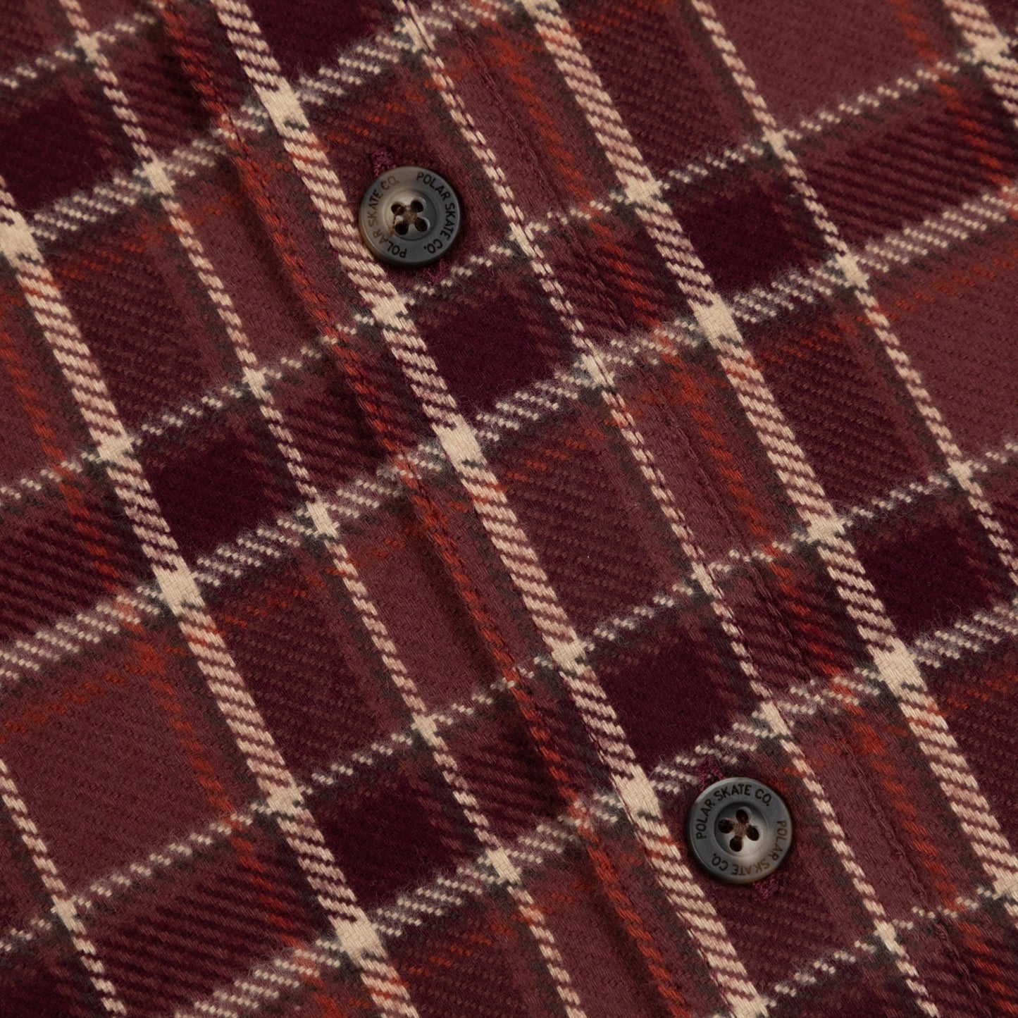 POLAR SKATE CO. Mike Flannel Overshirt in OXBLOOD CHECK