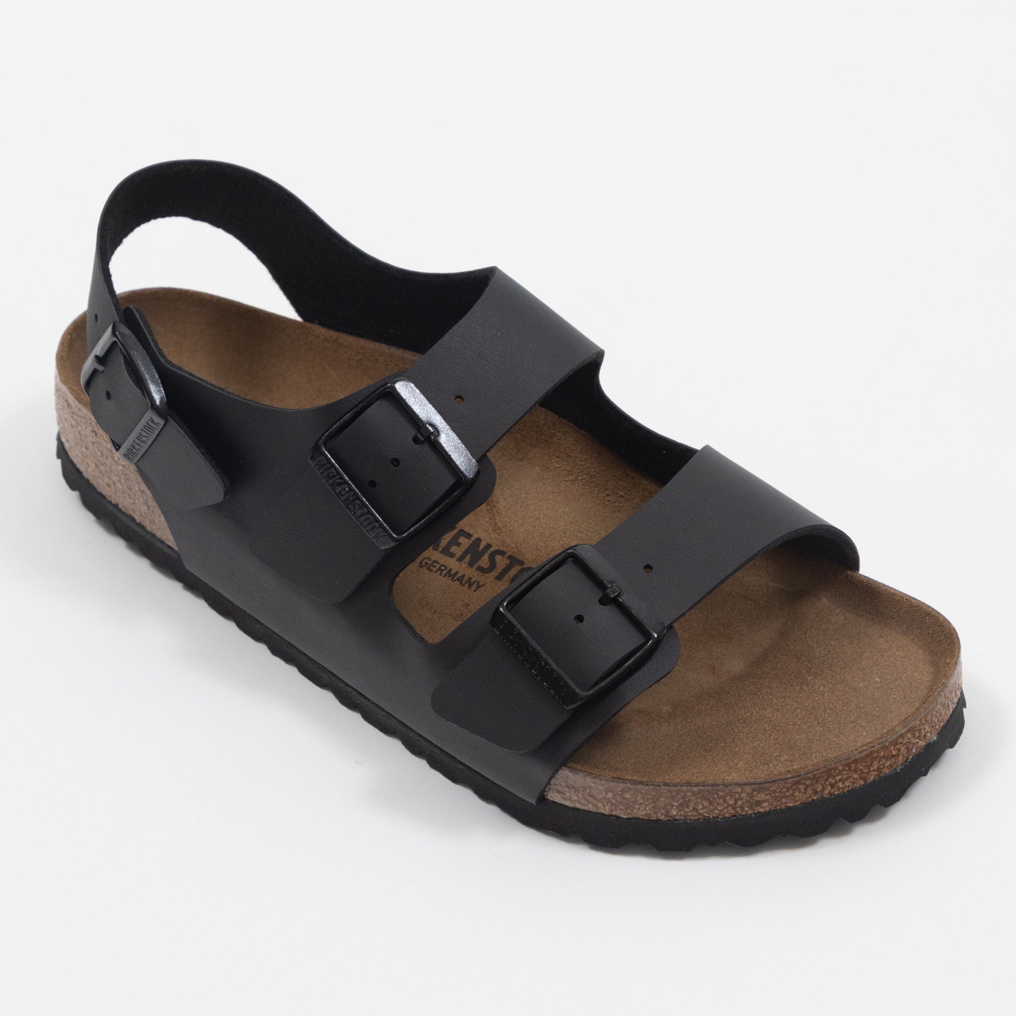 BIRKENSTOCK Milano Birko-Flor Sandals in BLACK