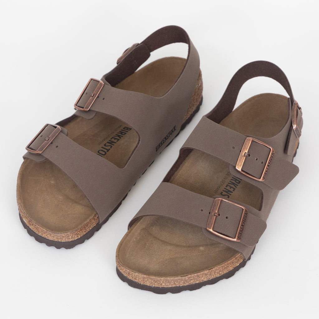 BIRKENSTOCK Milano Birko-Flor Sandals in MOCHA BROWN