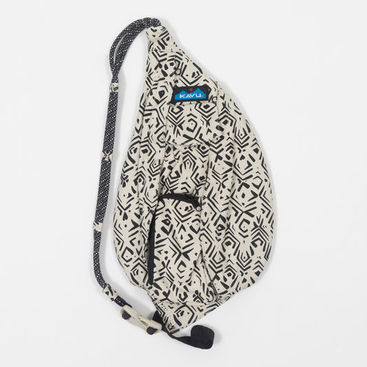 KAVU Mini Rope Bag in BLACK & WHITE