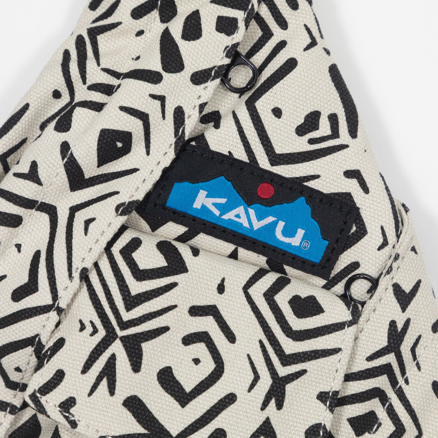 KAVU Mini Rope Bag in BLACK & WHITE