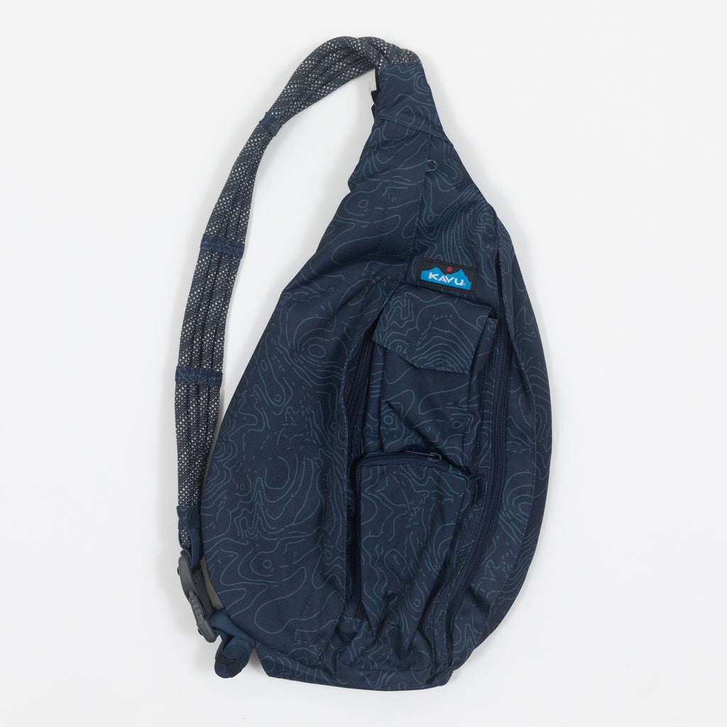 KAVU Rope Sling Crossbody Bag in NAVY TOPO